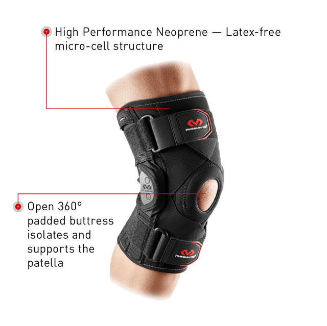 429X | แกนบานพับคู่ขนาน โดนัทครอบเข่า สายรัดบนล่าง สายรัดไขว้ - MCDAVID